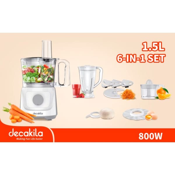 Robot multifonction Decakila 1.5L 800 W Blanc (KEMG023W) Robot multifonction Decakila 1.5L 800 W Blanc (KEMG023W)